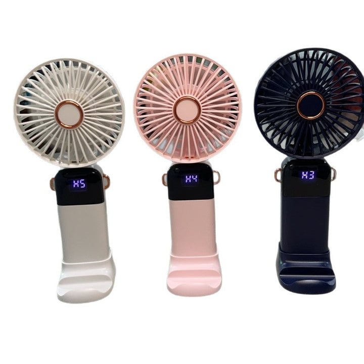 Cooling portable handheld misting fan with digital battery display and adjustable speeds Kalsten