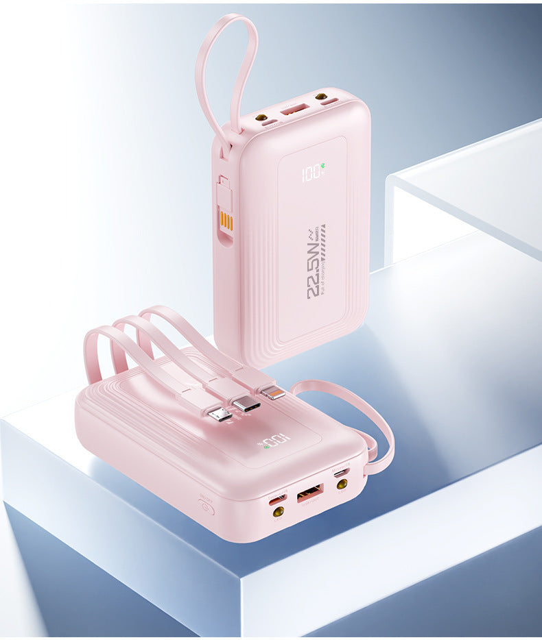 Portable power bank with integrated fast charging ports and digital display Kalsten