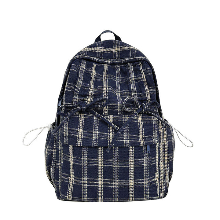 Checked Casual Drawstring Backpack kalsten