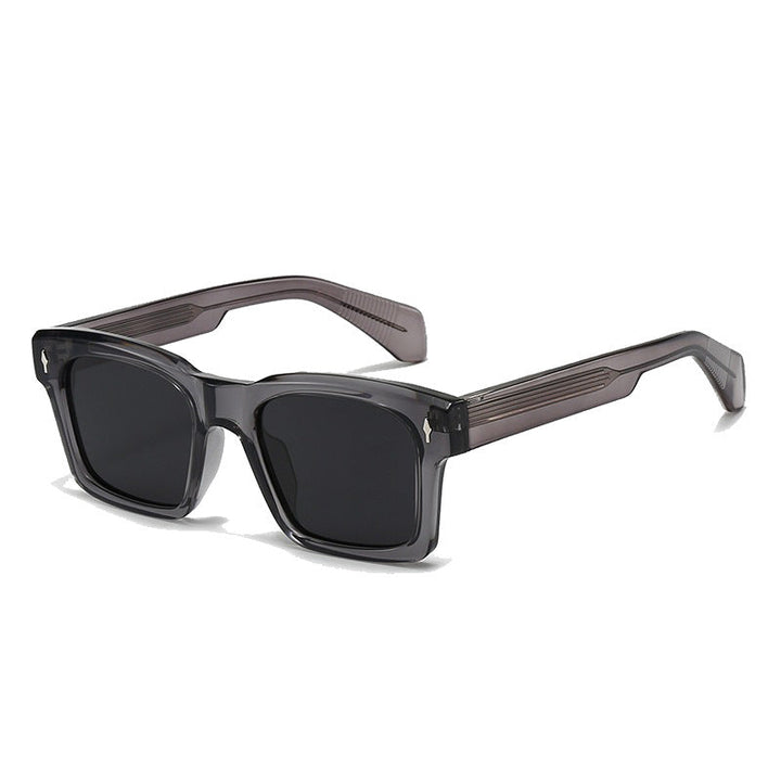 Women's Fashion Square Sunglasses with Trendy Transparent Frame Kalsten