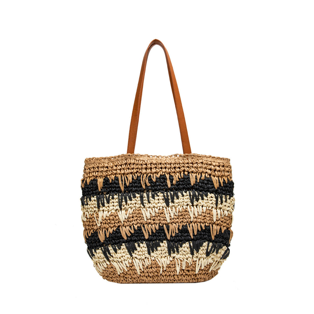 Large, Handmade Straw Bag with Designer Details Kalsten