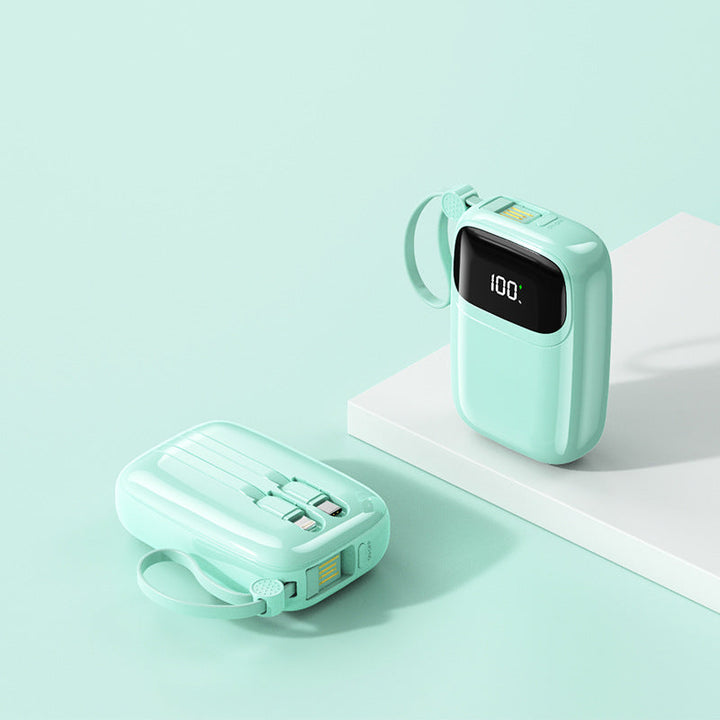 Compact power bank with intelligent fast charging port and digital battery level indicator Kalsten