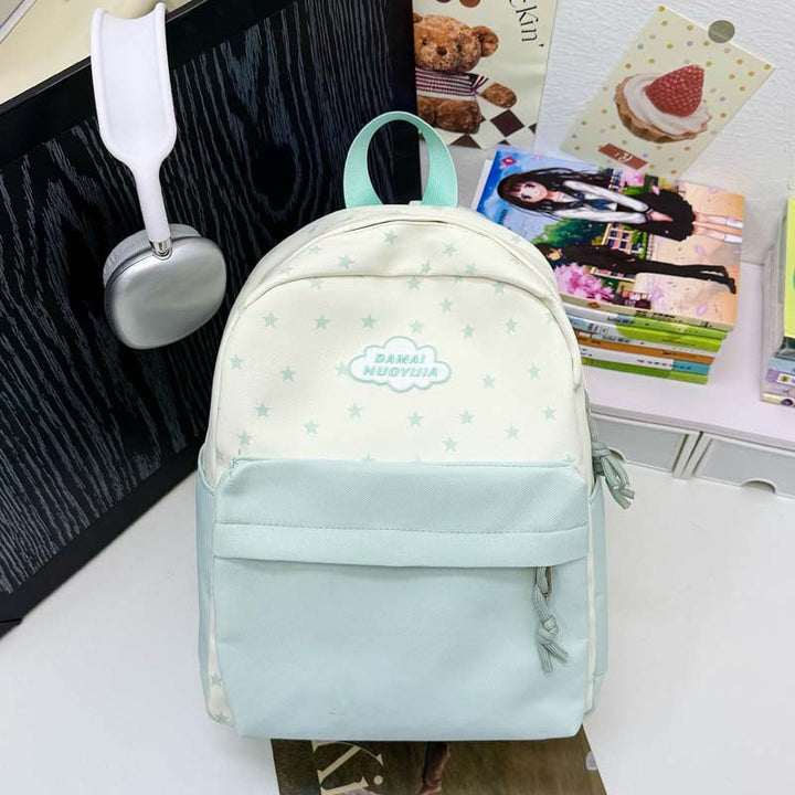 Lightweight Starry Patterned School Backpack