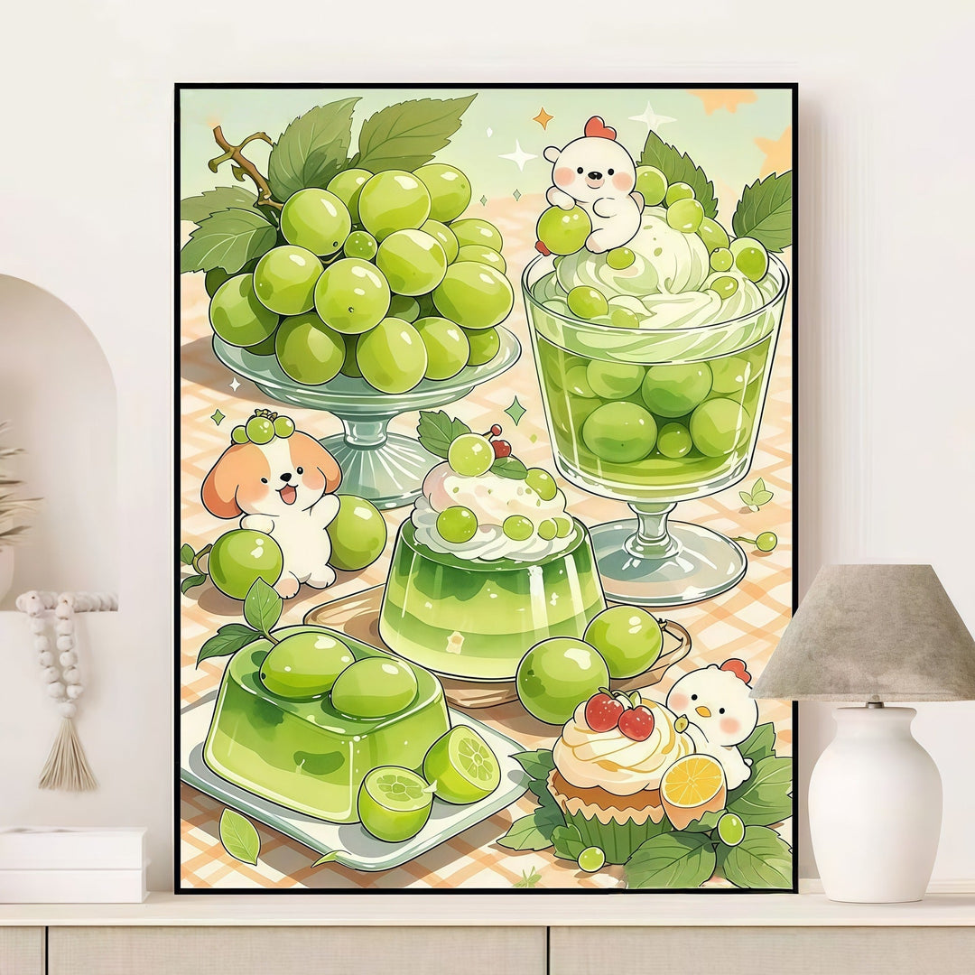 Fruity Dessert-Themed Canvas Art Print Kalsten