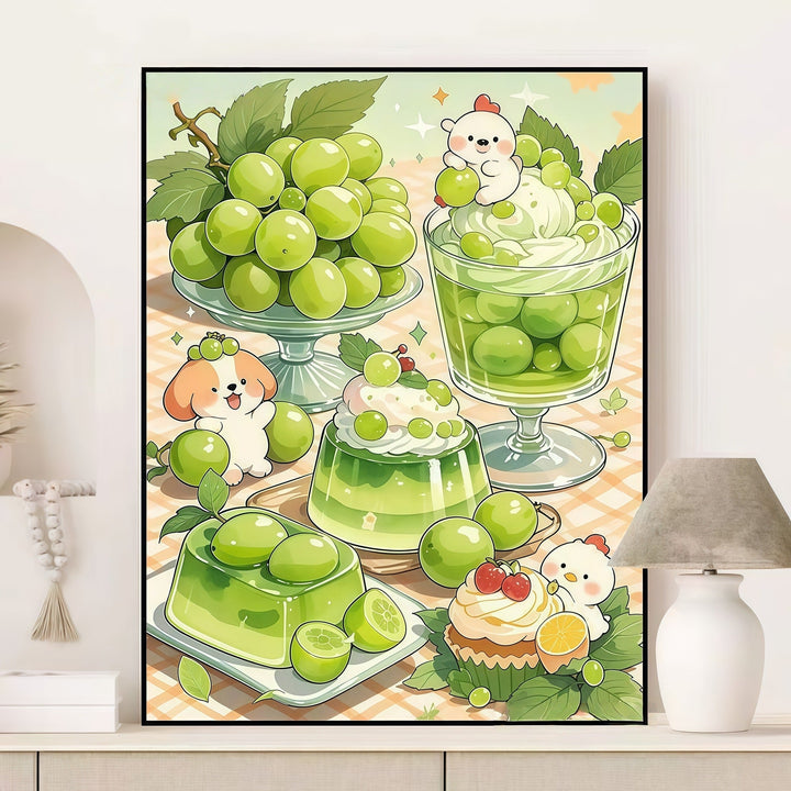 Fruity Dessert-Themed Canvas Art Print Kalsten