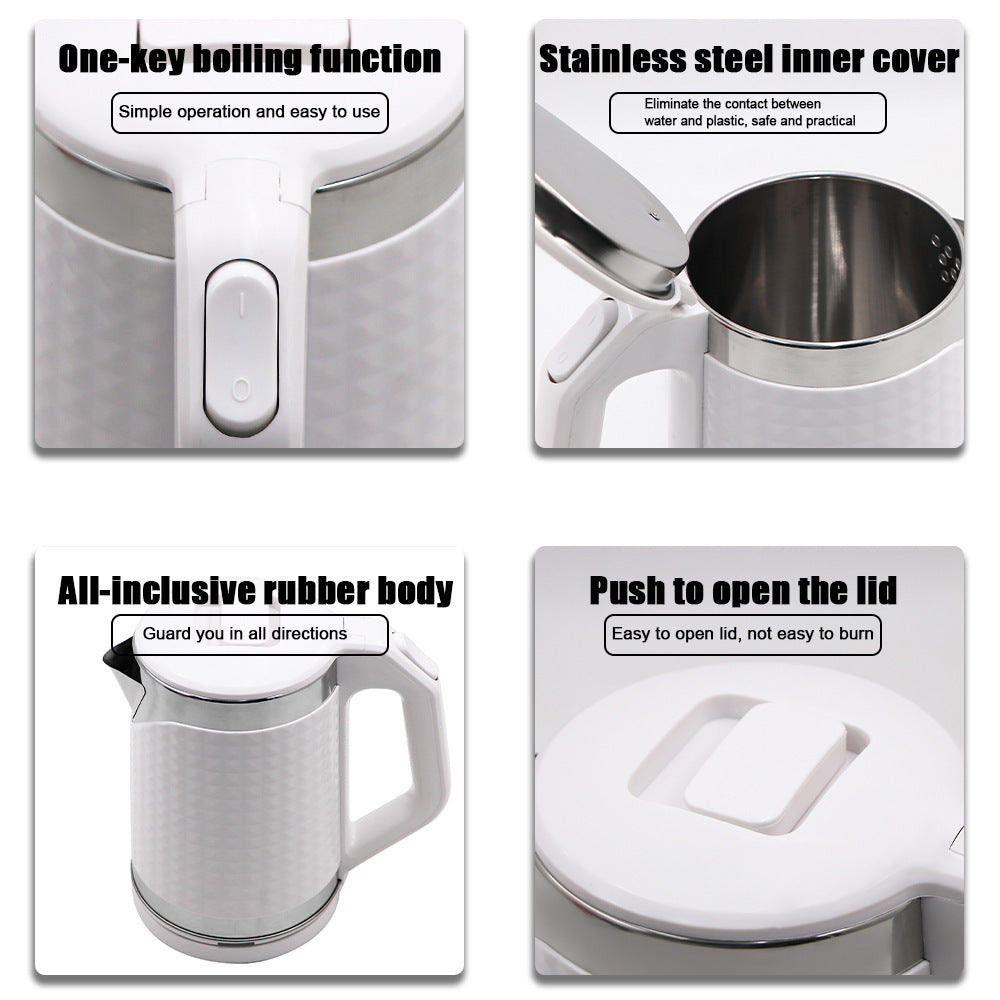 High-Powered Electric Kettle with Rapid Boil Function and 360° Swivel Base Kalsten
