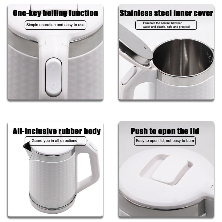High-Powered Electric Kettle with Rapid Boil Function and 360° Swivel Base Kalsten