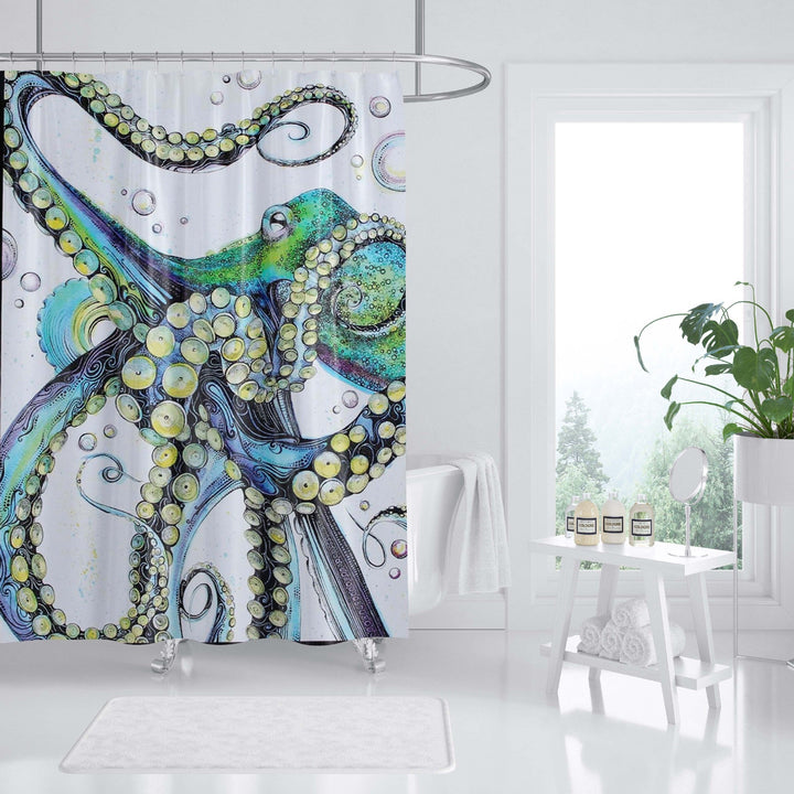 Ocean-Themed Art Shower Curtain Kalsten