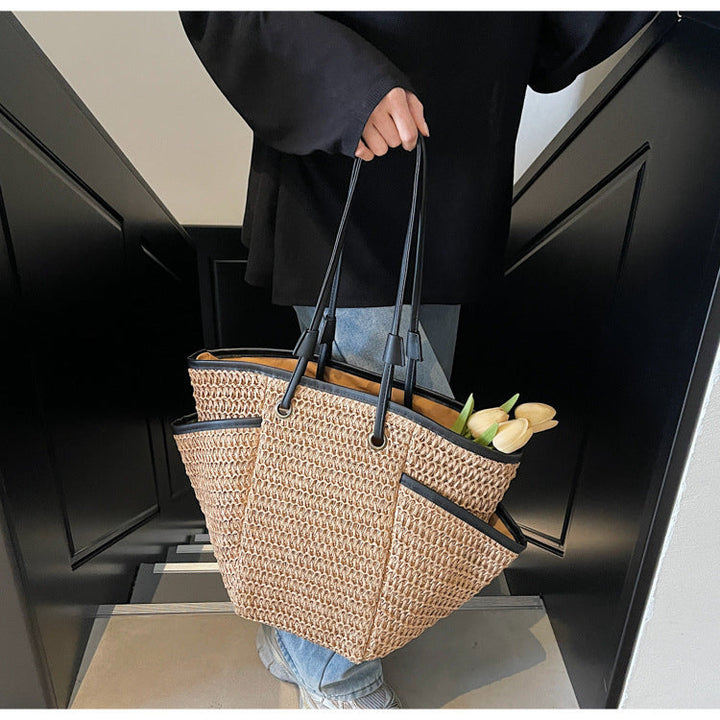 Spacious shopping bag with structured weave Kalsten