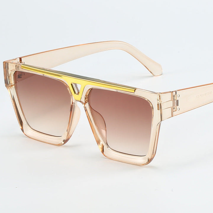 Ladies fashionable oversized sunglasses with stylish golden accent Kalsten