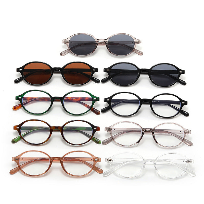 Women's fashionable round reading glasses with flexible plastic frame Kalsten