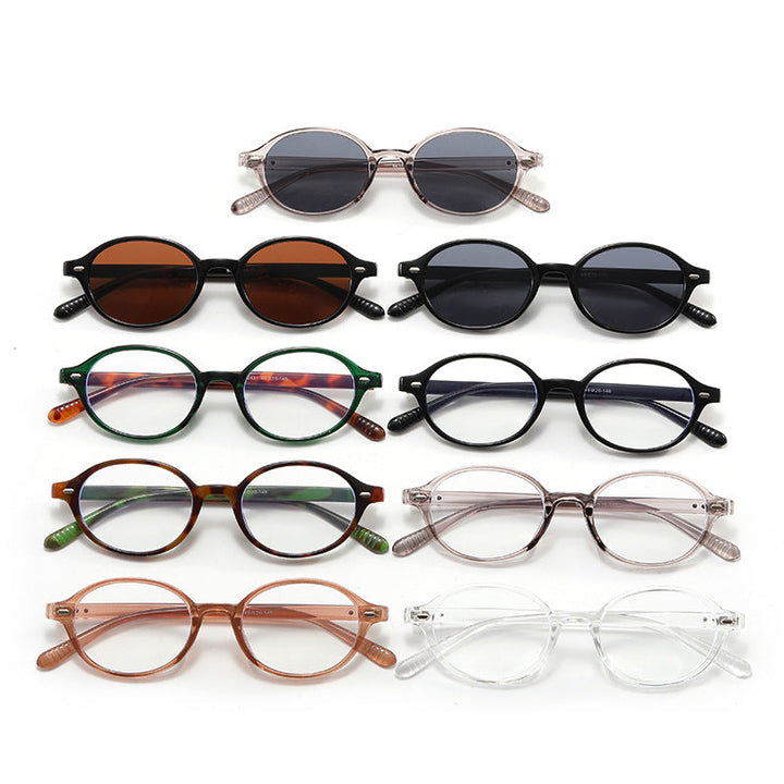 Women's fashionable round reading glasses with flexible plastic frame Kalsten