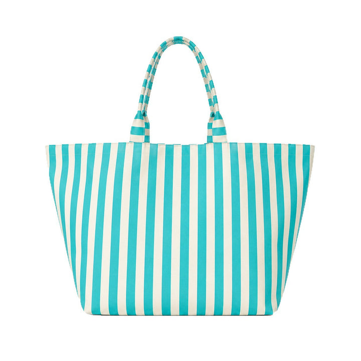 Beach bag with width, water-repellent stripes Kalsten