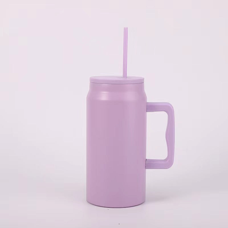 Women's Insulated Drinking Cup with Handle and Straw Kalsten