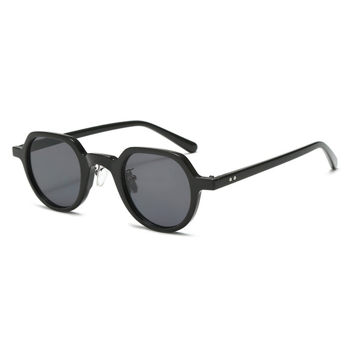 Women's round sunglasses with modern plastic frame and UV protection Kalsten