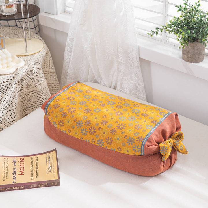 Women Decorative Neck Roll with Floral Pattern Kalsten