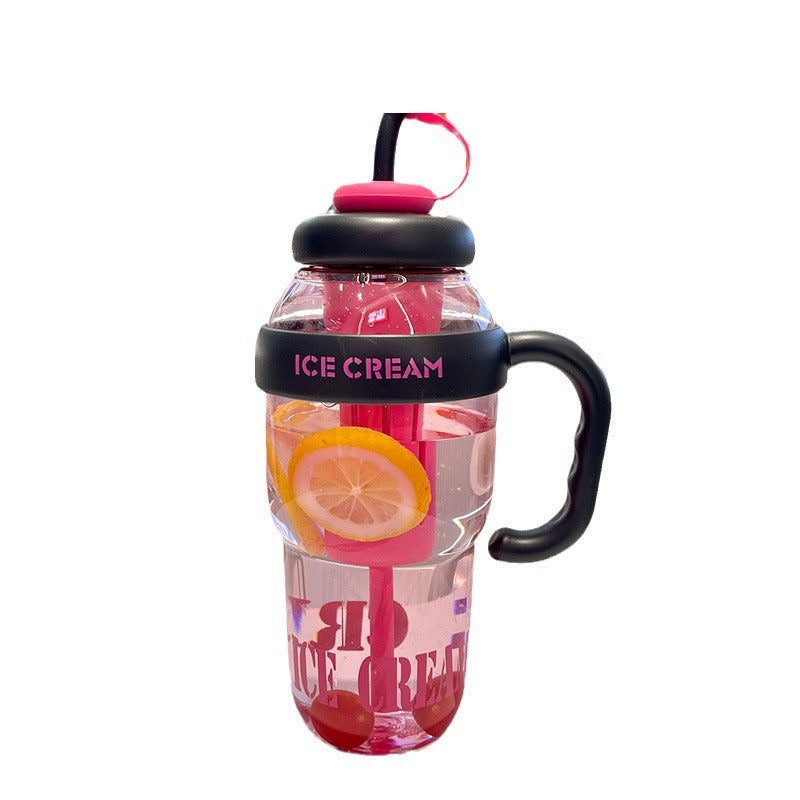 Women's multifunctional drinking container with integrated straw and sieve cup Kalsten