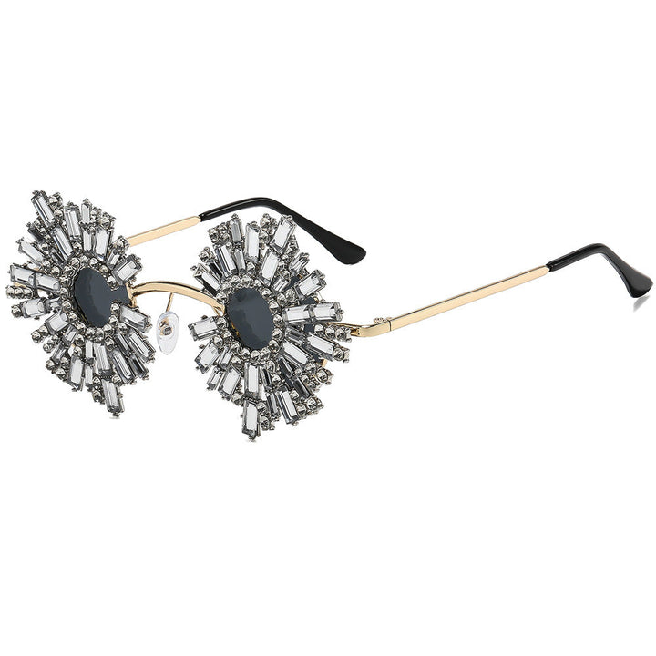 Ladies extravagant designer sunglasses with colorful crystal decoration Kalsten