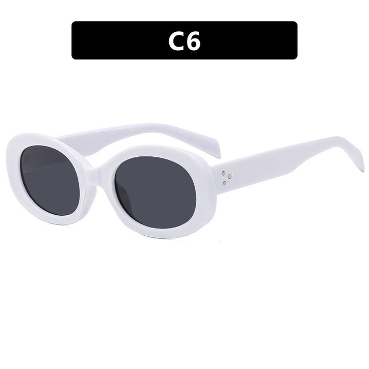 Ladies fashionable sunglasses in elegant oval design with sturdy frame Kalsten