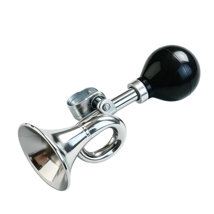 vintage squeeze bulb bicycle horn with chrome trumpet and adjustable clamp Kalsten