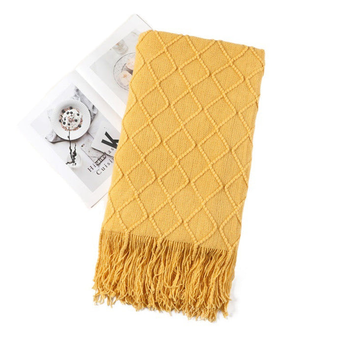 Women's elegant and cozy throw blanket with decorative pattern Kalsten