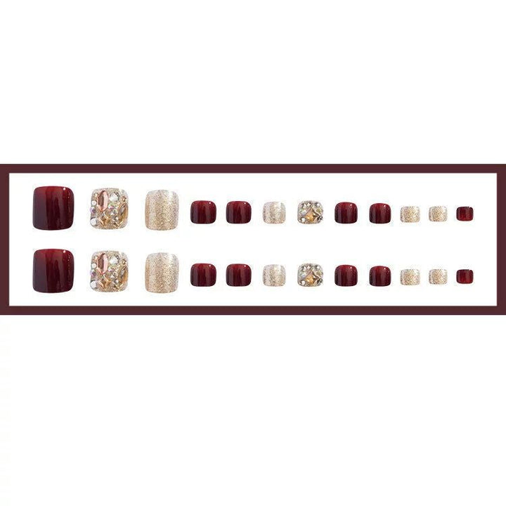 Premium Crystal-Embellished Toe Nail Art Kalsten