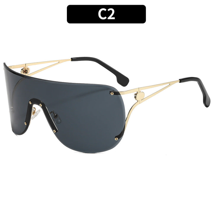 Women's visor-style sunglasses with elegant metal frame Kalsten