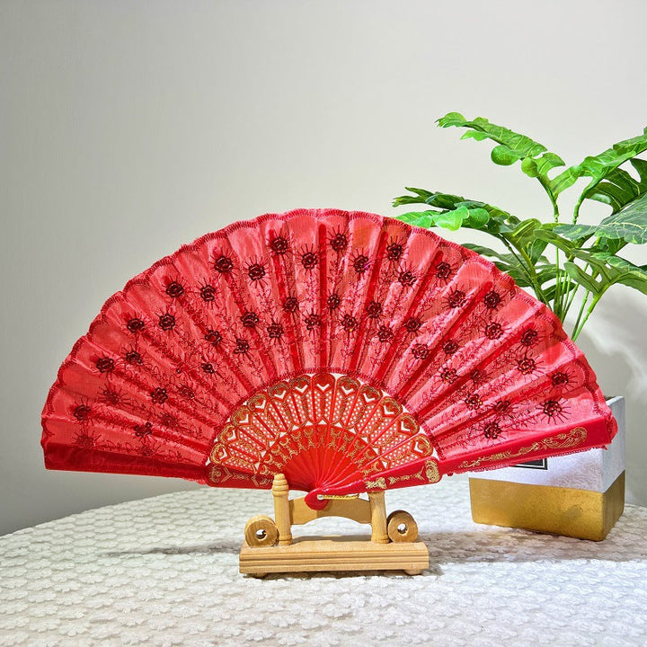 Women's folding fan with artistic decorations Kalsten