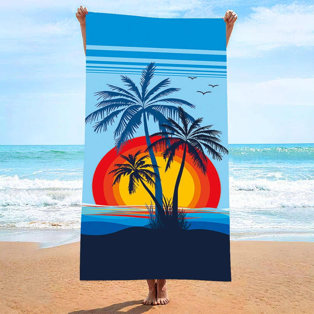 Ladies beach towel with maritime stripe pattern Kalsten