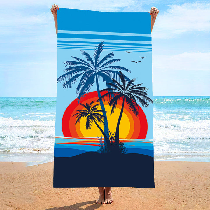 Ladies beach towel with maritime stripe pattern Kalsten