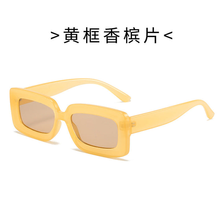 Women's Fashion Turtle Sunglasses with Rectangular Frame and Gradient Lenses Kalsten