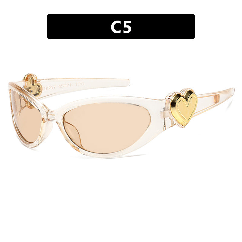 Ladies fashionable sunglasses with heart-shaped detail Kalsten