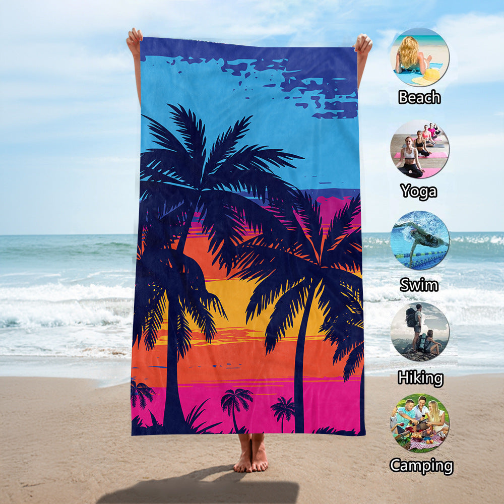 Beach towel with tropical palm leaf design Kalsten