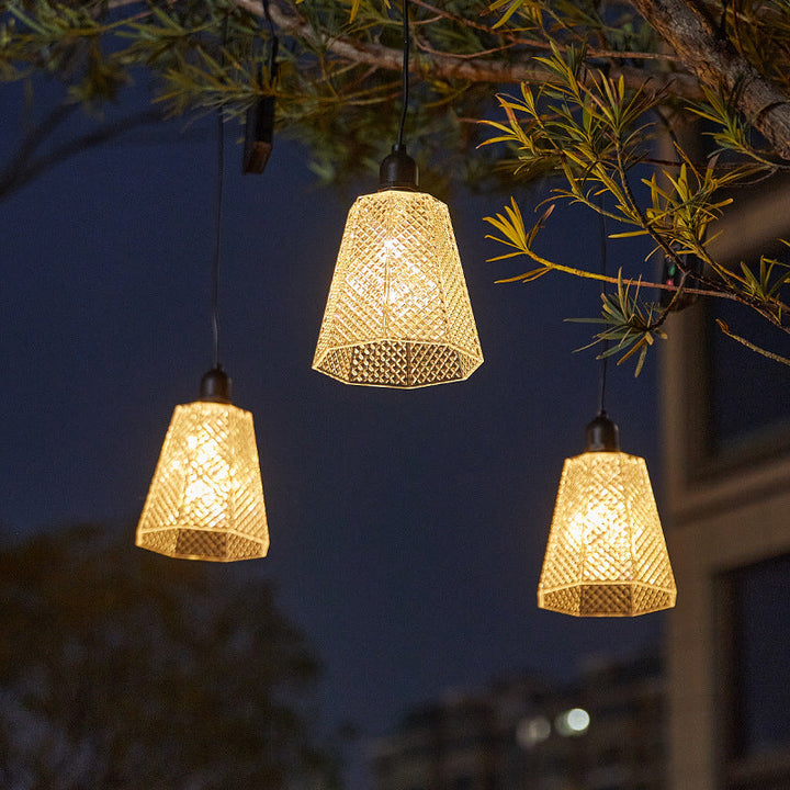 Crystal-Pattern Solar Pendant Light USB Rechargeable LED Kalsten