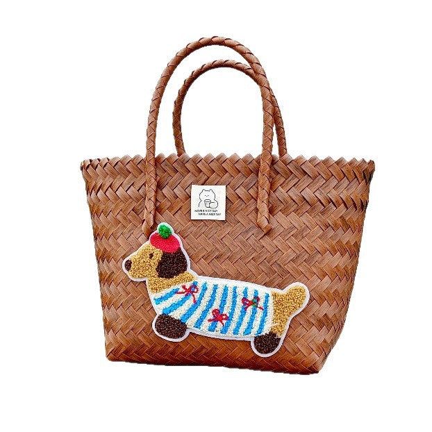 Handcrafted Basket Bag Made of High-Quality Material Kalsten