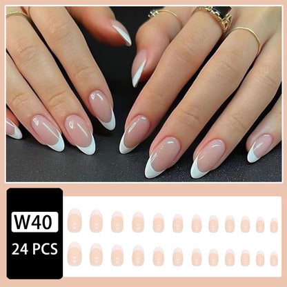 Artificial Nail Set with Glamorous Marbled Design Acalora