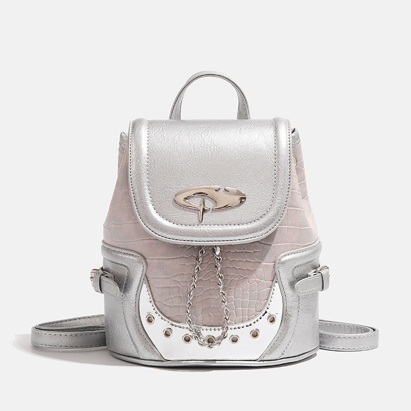 Fashionable Crocodile-Embossed Mini Backpack Kalsten