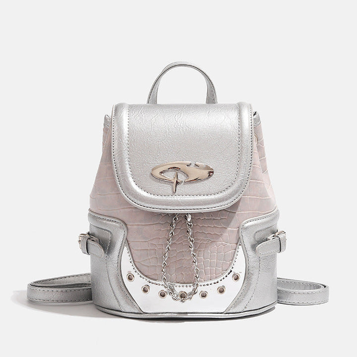 Fashionable Crocodile-Embossed Mini Backpack Kalsten