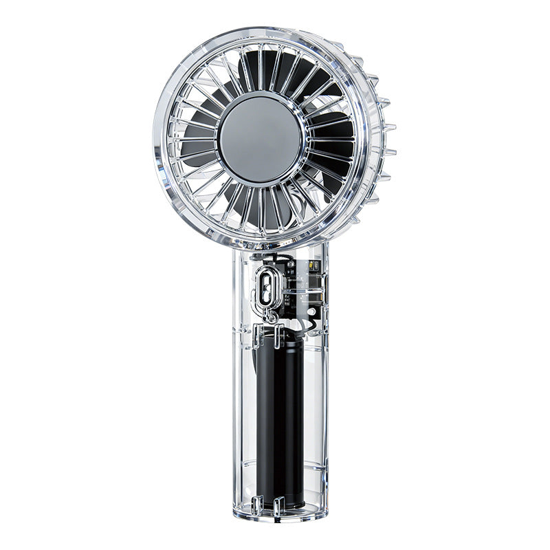 Unisex Portable High-Speed Hand Fan with Transparent Housing Construction Kalsten
