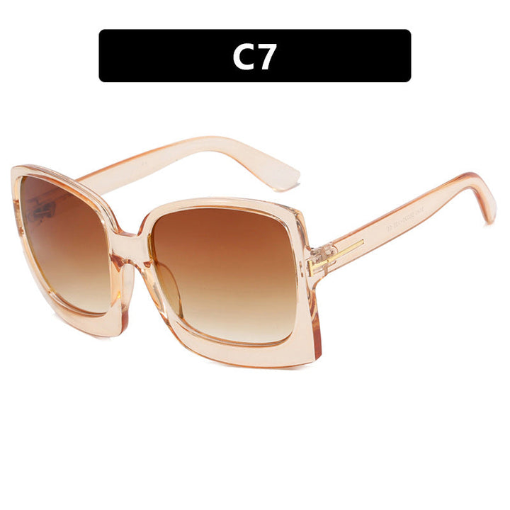Women's oversized sunglasses in modern square design with mirrored lenses Kalsten