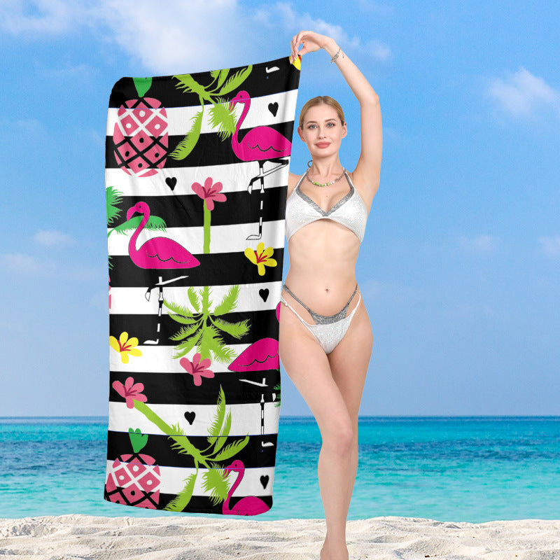 Beach towel with exotic flamingo motif Kalsten