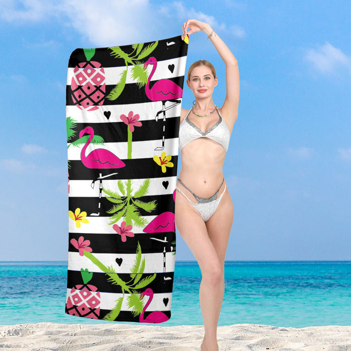 Beach towel with exotic flamingo motif Kalsten