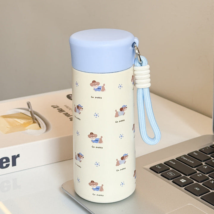 Women’s insulated drinking bottle with practical carrying strap and playful design Kalsten
