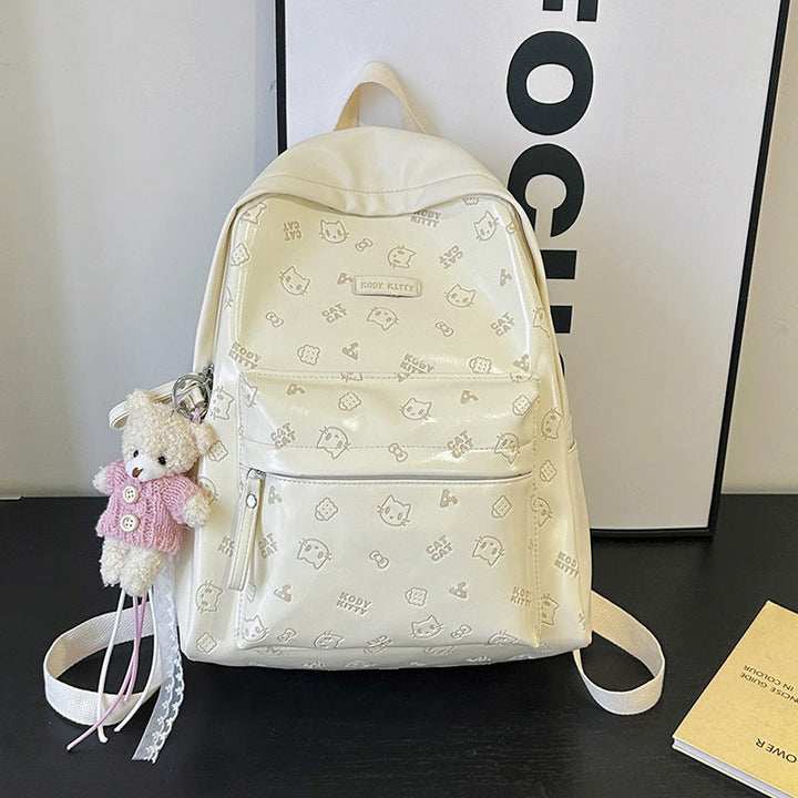 Cute Character Print School Backpack