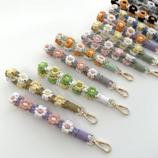 Floral Macrame Keychain Strap Acalora 1788942629