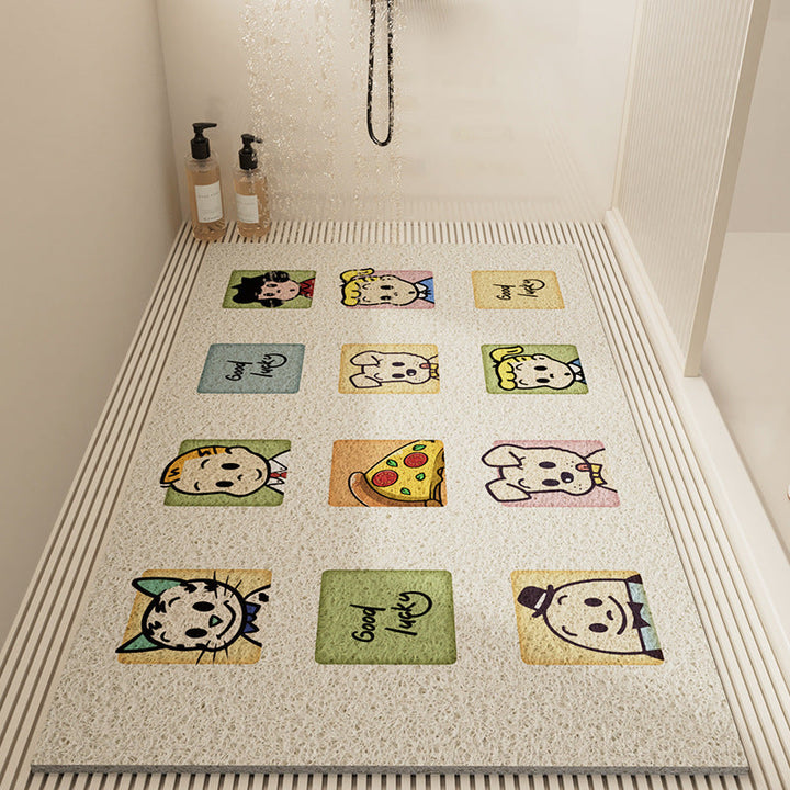 Vibrant Patterned Shower Mat Kalsten