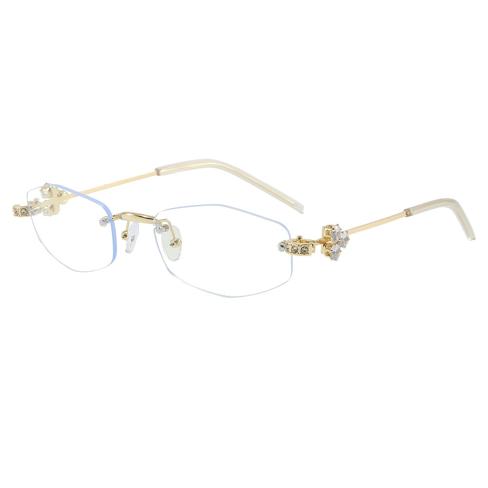 Fashionable Sunglasses in Elegant Rectangular Design with Floral Details Kalsten
