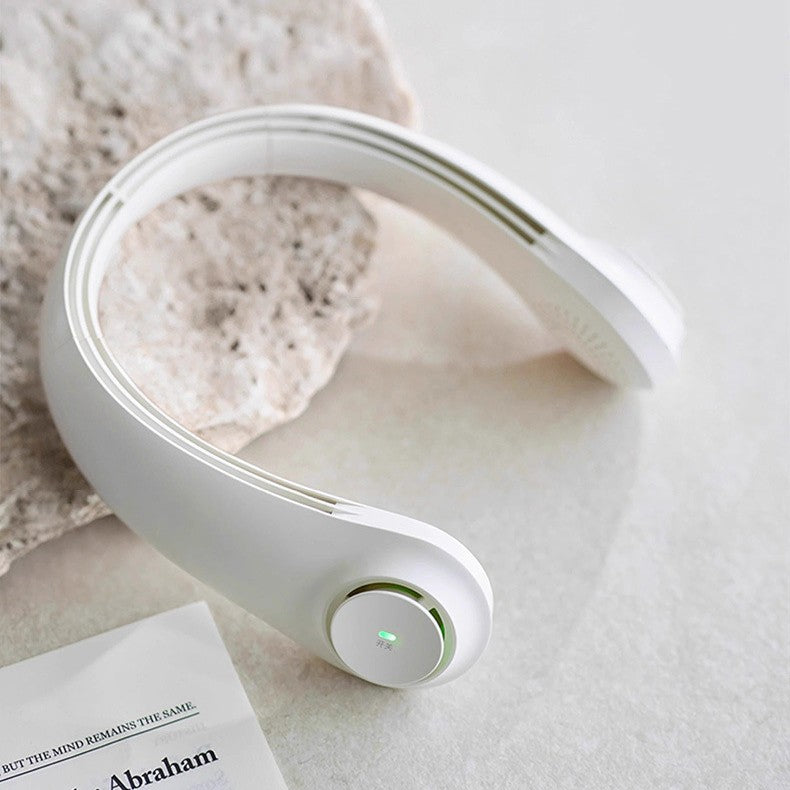 Unisex nan ergonomic neck fan bladeless with rechargeable battery, quiet motor, and adjustable airflow Kalsten