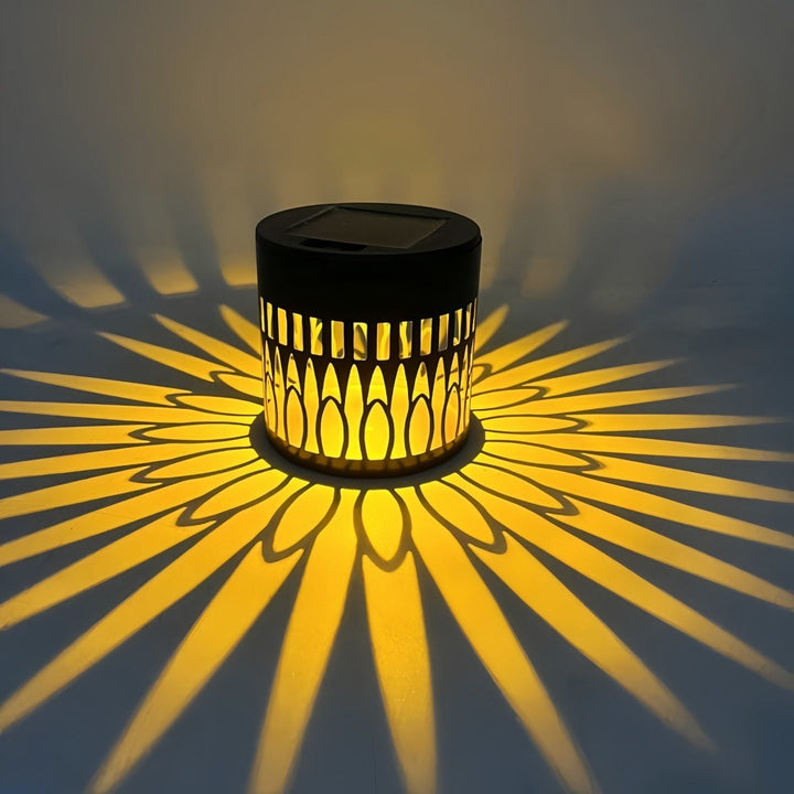 Solar Projection Garden Light With Decorative Floral Pattern And Dusk-To-Dawn Sensor Kalsten