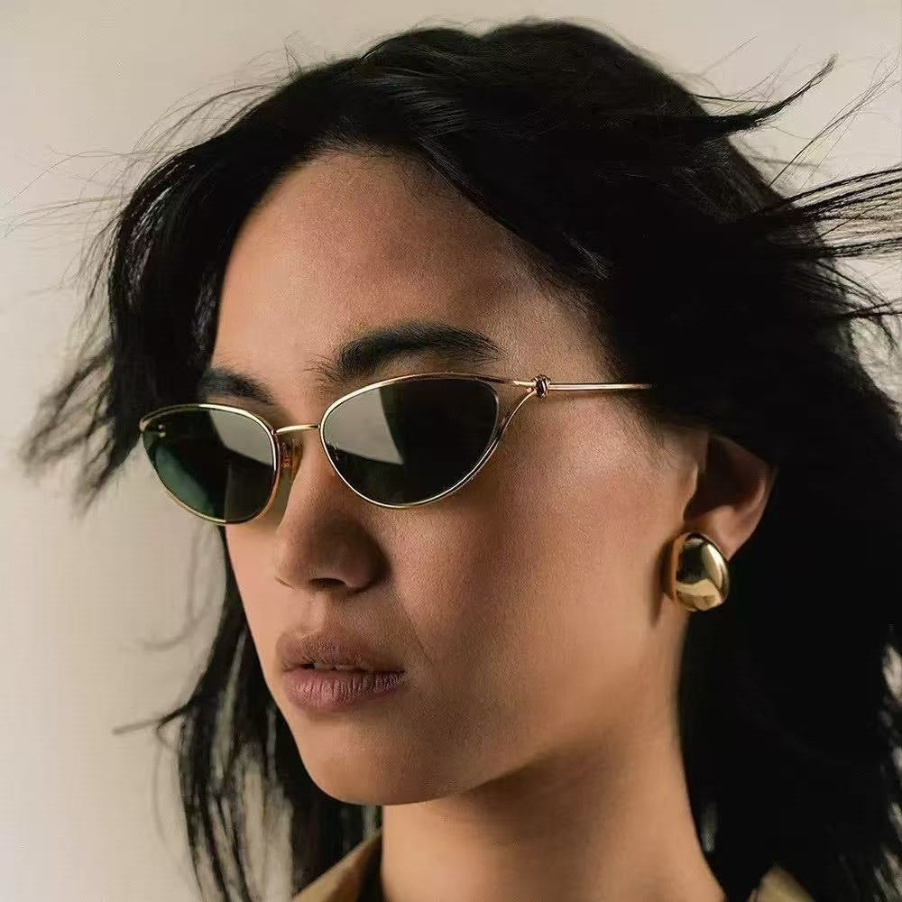 Women Cat-Eye Sunglasses with Elegant Golden Frame and Polarized Lenses Kalsten